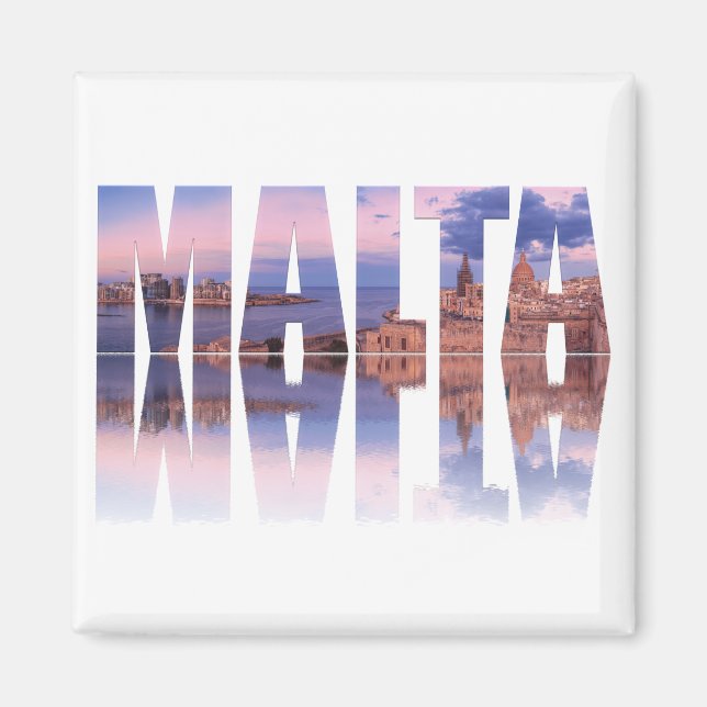 Aimant La vieille ville de La Valette et le port Malte te (Devant)