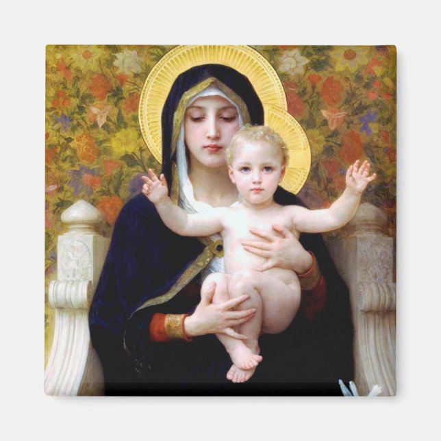 Aimant La Vierge de la Lily, Bouguereau (Devant)
