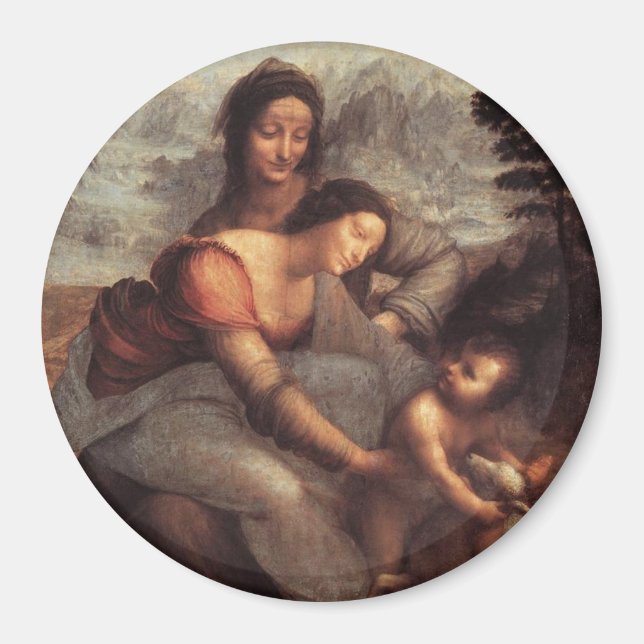Aimant La Vierge et l'Enfant avec Sainte-Anne (Devant)