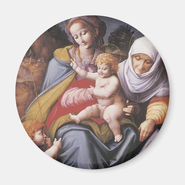 Aimant La Vierge et l'Enfant avec St Elizabeth (Devant)
