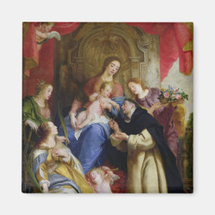 Aimant La Vierge offrant le chapelet