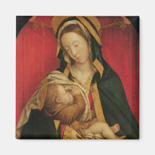 Aimant La Vierge Suckling son enfant, 1520-30 (huile sur