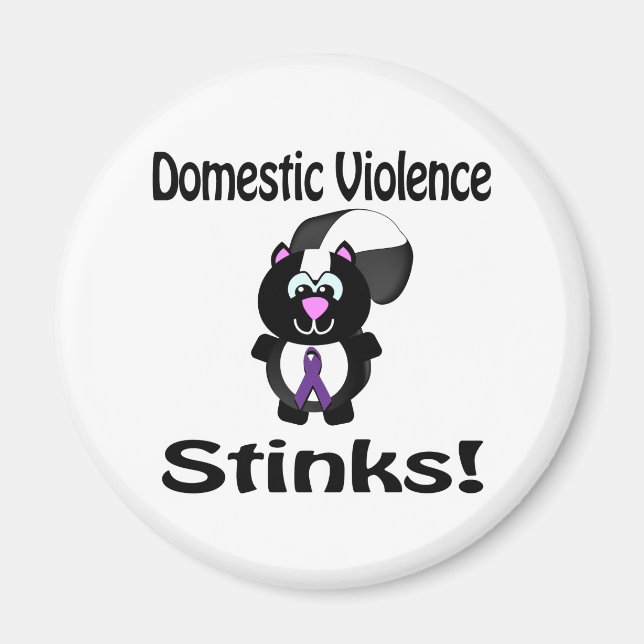 Aimant La violence domestique pue la conception de la sen (Devant)