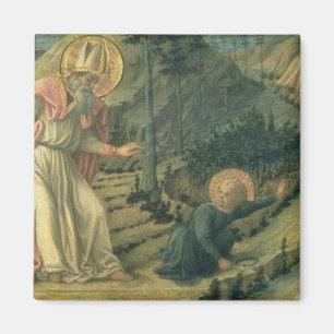 Aimant La vision de St Augustine, 1450's en retard