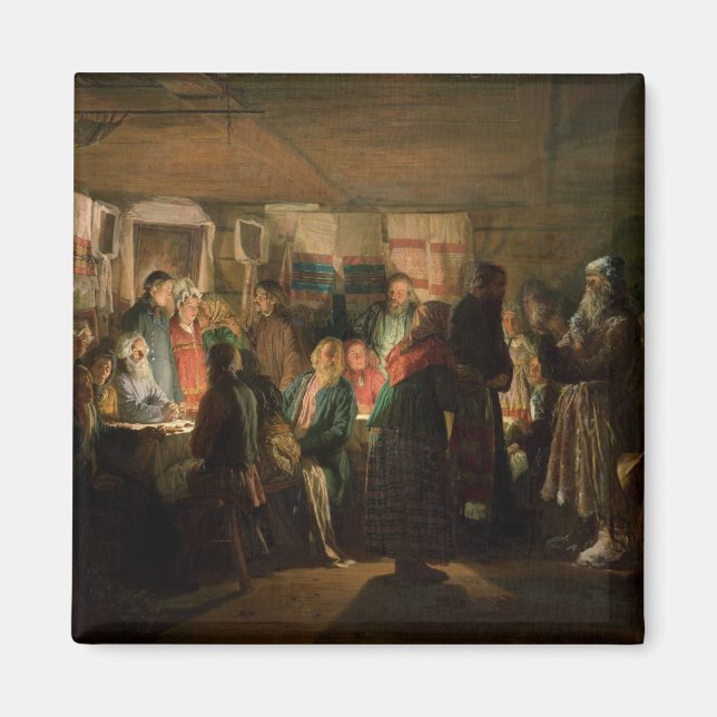 Aimant La visite d'un sorcier à un Mariage paysan (Devant)
