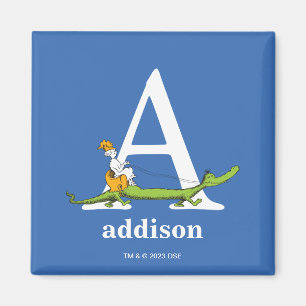 Aimant L'ABC de Dr Seuss : Lettre A - Blanc   Ajoutez vot