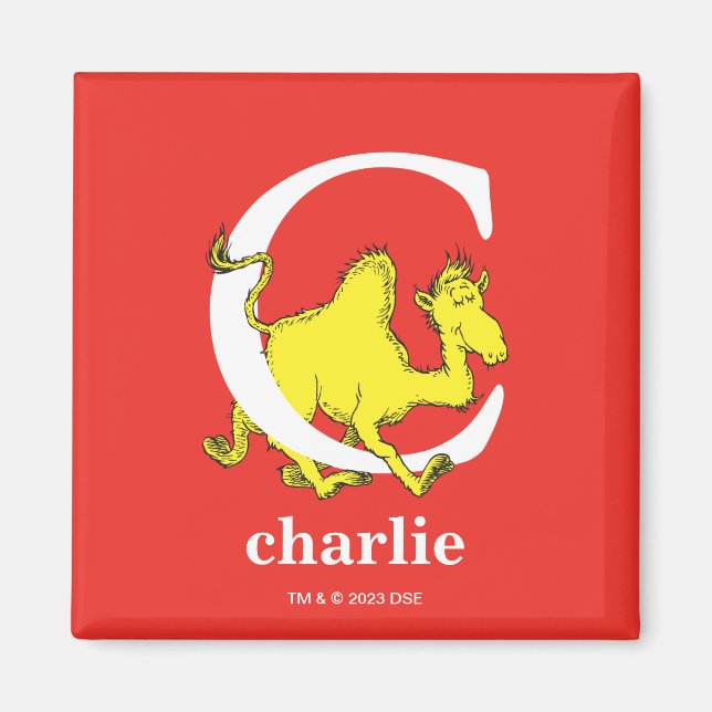 Aimant L'ABC de Dr Seuss : Lettre C - Blanc | Ajoutez vot (Devant)