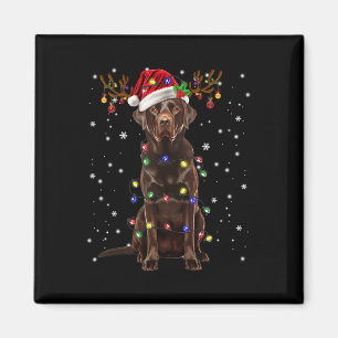 Aimant Laboratoire de chocolat Labrador Arbre de Noël Pyj