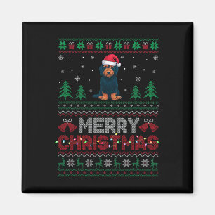 Aimant Labradoodle Amoureux de les chiens Santa Hat Chris