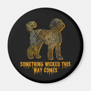 Aimant Labradoodle Chien Silhouette Amusant Halloween