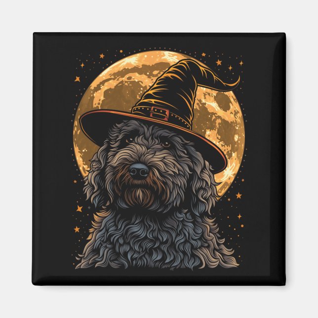 Aimant Labradoodle Halloween Chien Drôle Mignon Doodle Ma (Devant)