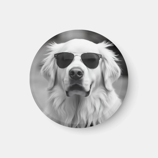 Aimant Labrador Cool avec Lunettes de Soleil – Création d (Devant)