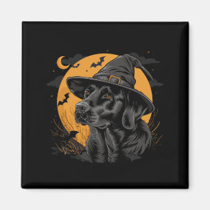 Aimant Labrador Halloween drôle mignon chien Lab noir Mam
