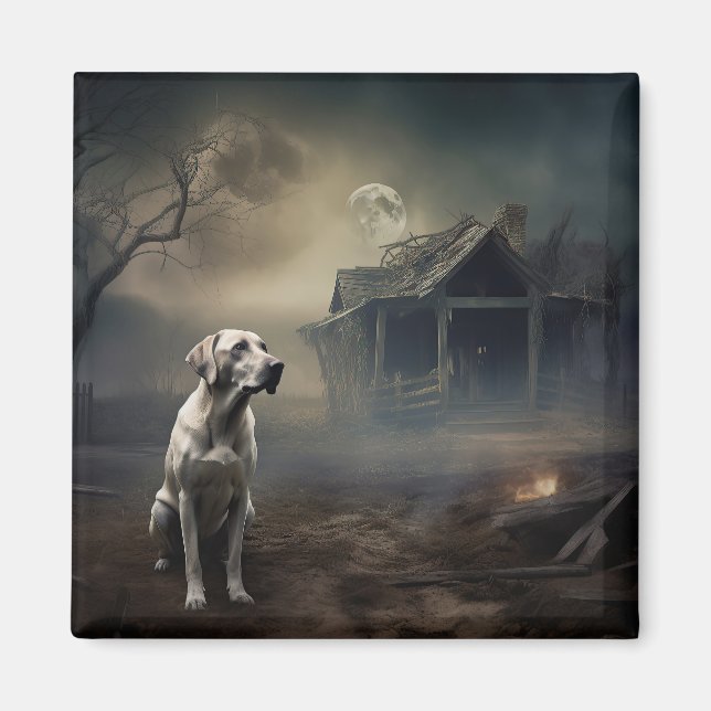 Aimant Labrador Halloween Épouvantable (Devant)