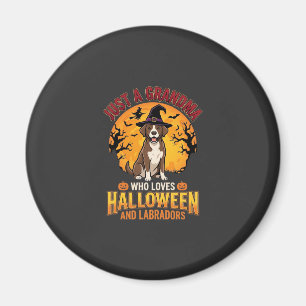 Aimant Labrador Halloween Grand-mère Conception de chien_