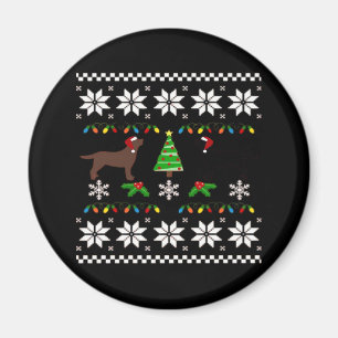 Aimant Labrador noir et chocolat Labrador Joyeux Christ