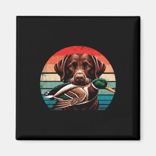 Aimant Labrador Retriever Avec Chasse Au Canard Mallard