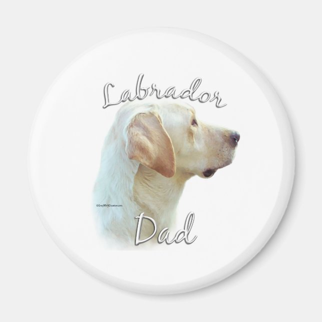 Aimant Labrador Retriever (jaune) Papa 2 (Devant)