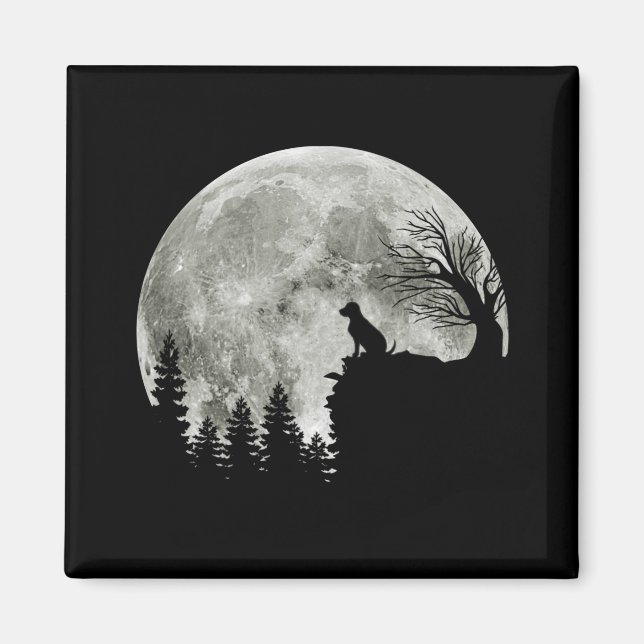 Aimant Labrador Retriever Stand On Mountain Halloween (Devant)