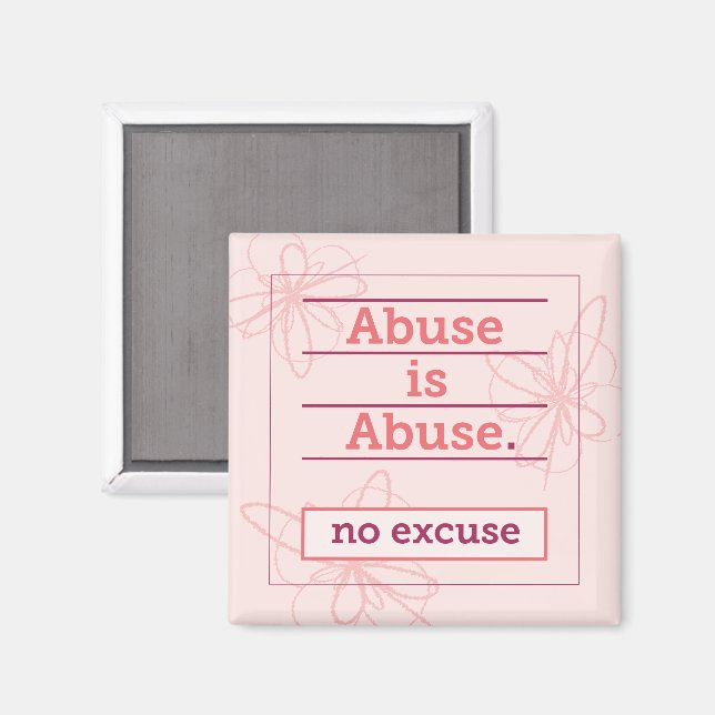 Aimant L'abus est un abus, aucune excuse pour l'abus narc (Recto/Verso)
