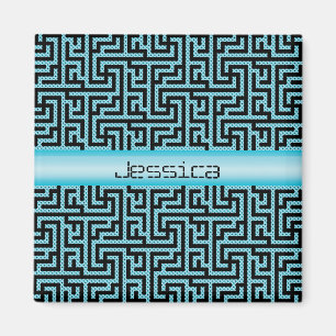 Aimant Labyrinthe bleu et noir
