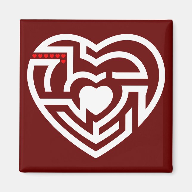 Aimant labyrinthe d'amour (Devant)