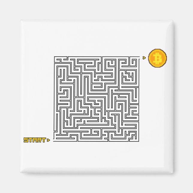 Aimant Labyrinthe de Maze début bitcoin pas de solution (Devant)