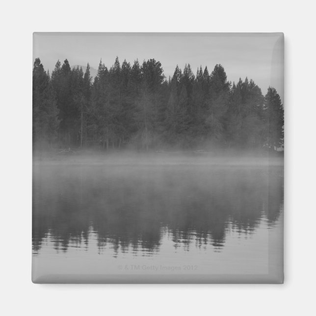 Aimant Lac avec brouillard, Oregon (Devant)