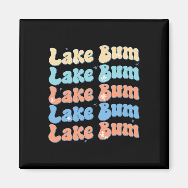 Aimant Lac Bum Rétro Groovy Vie Lac Été Vibes  (Devant)