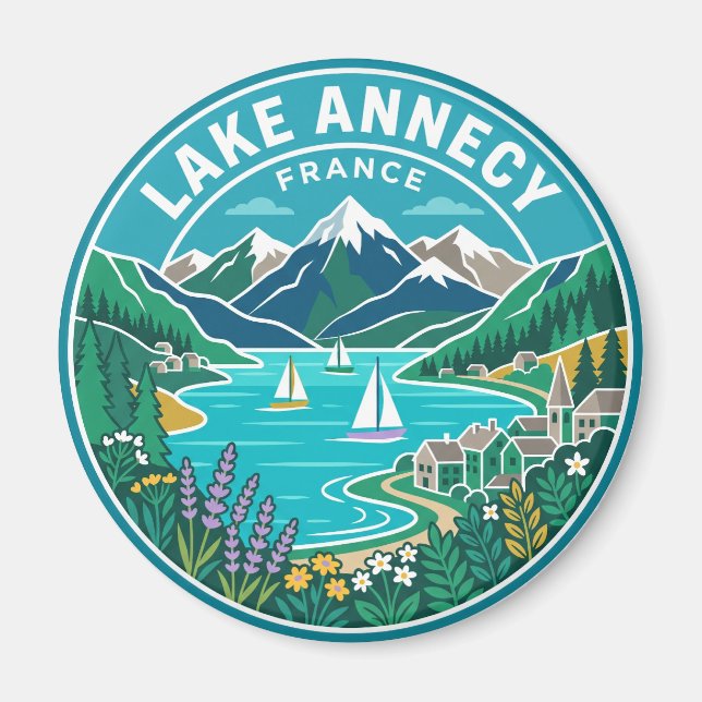 Aimant Lac d'Annecy France (Devant)
