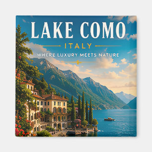 Aimant 🌊 Lac de Côme Italie Luxe au bord du lac