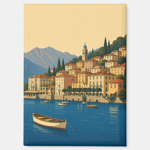Aimant Lac de Côme Italie Voyage Vintage Lacs Italiens