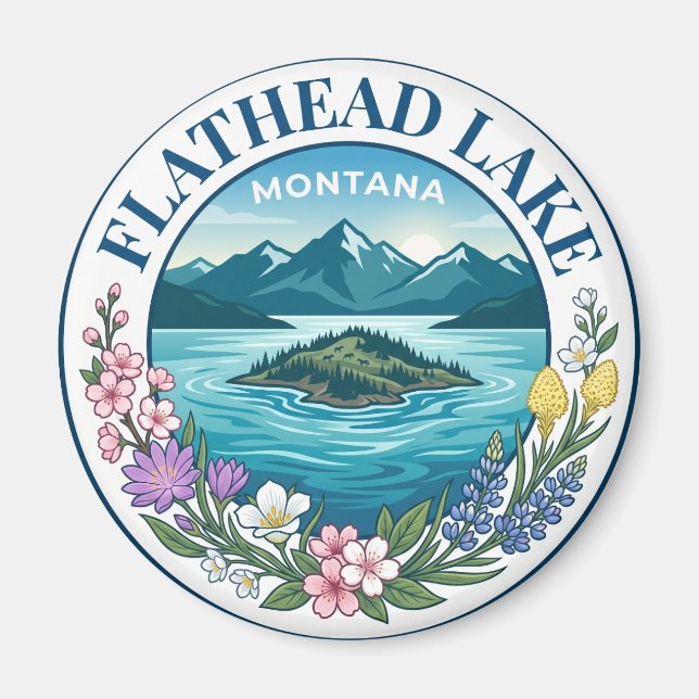 Aimant Lac Flathead Montana (Devant)