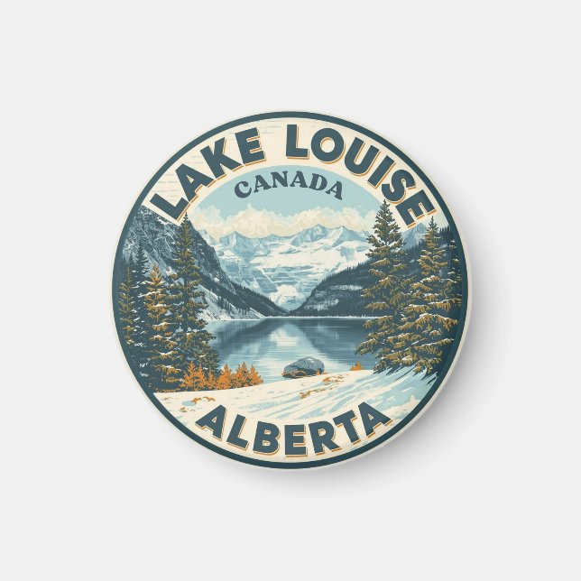 Aimant Lac Louise Canada Voyage Cadeau Parc national de B (Devant)