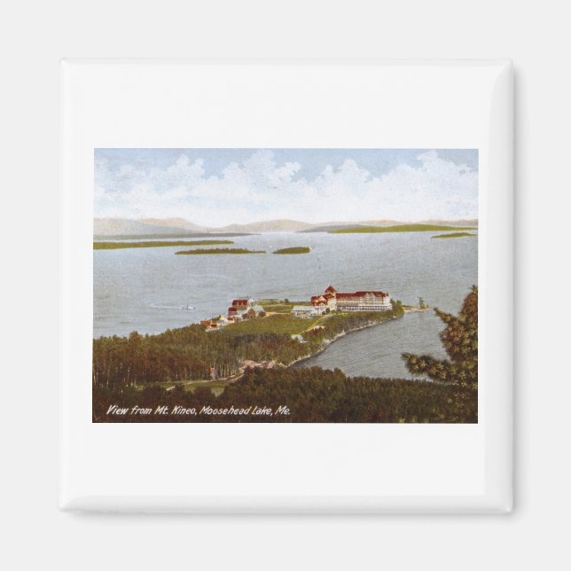 Aimant Lac Moosehead, Maine 1906 Vintage (Devant)
