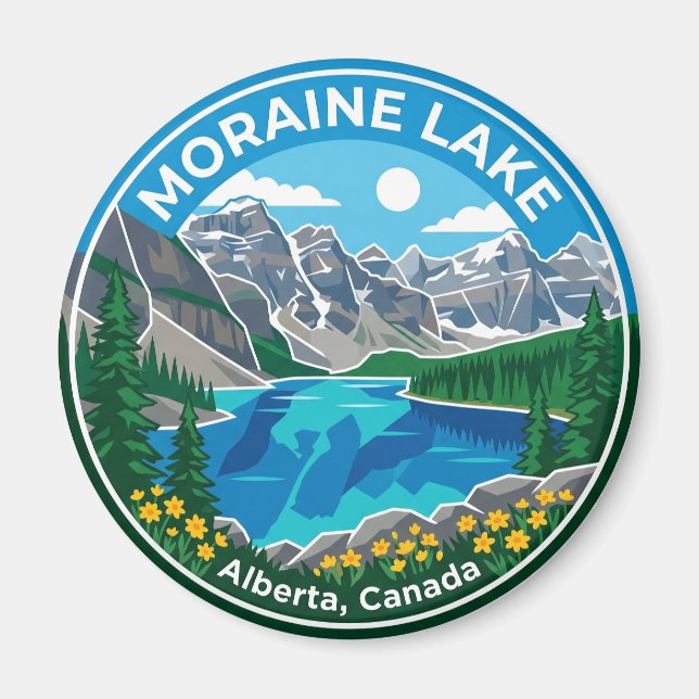 Aimant Lac Moraine Canada (Devant)