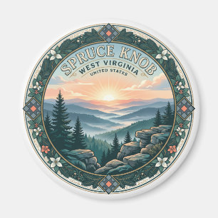 Aimant Lac Spruce Knob et hauts plateaux de Riverton