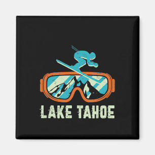 Aimant Lac Tahoe Californie Ski Vintage Rétro Et Sno