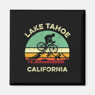 Aimant Lac Tahoe Californie VTT Retro Montagne