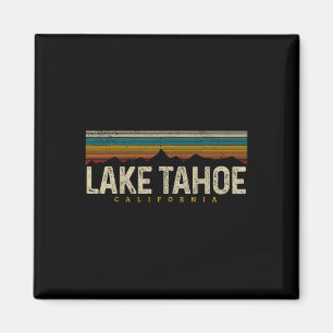 Aimant Lac Tahoe Montagnes Vintage Randonnée Camping Rétr
