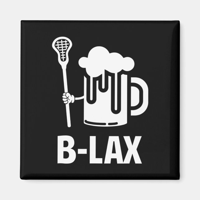 Aimant Lacrosse Drôle Cadeau Homme Entraîneur Beer Lover  (Devant)