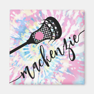 Aimant Lacrosse Girls Sports Tie Dye Fridge Locker