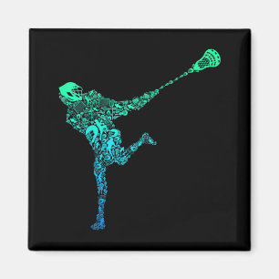 Aimant Lacrosse Joueur Jeunes Hommes Enfants Garçons