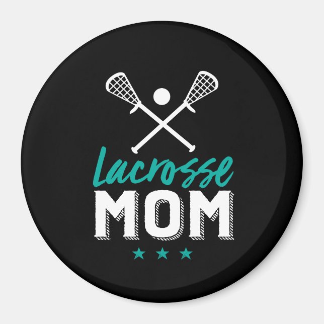 Aimant Lacrosse Maman Fier Mère Mère de Sports Joueur Enf (Devant)