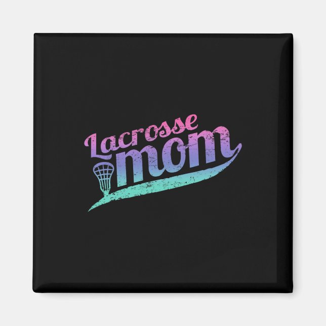 Aimant Lacrosse Maman Vintage Fier Lâcher Mère (Devant)
