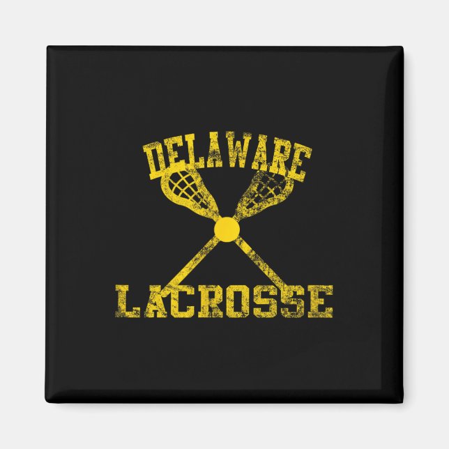 Aimant Lacrosse vintage Delaware (Devant)