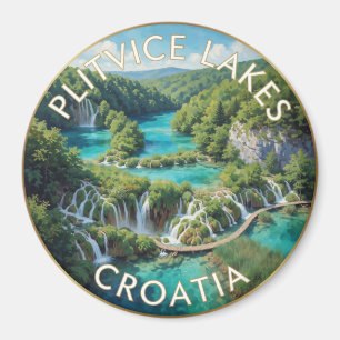 Aimant Lacs de Plitvice Croatie Cascades Turquoise