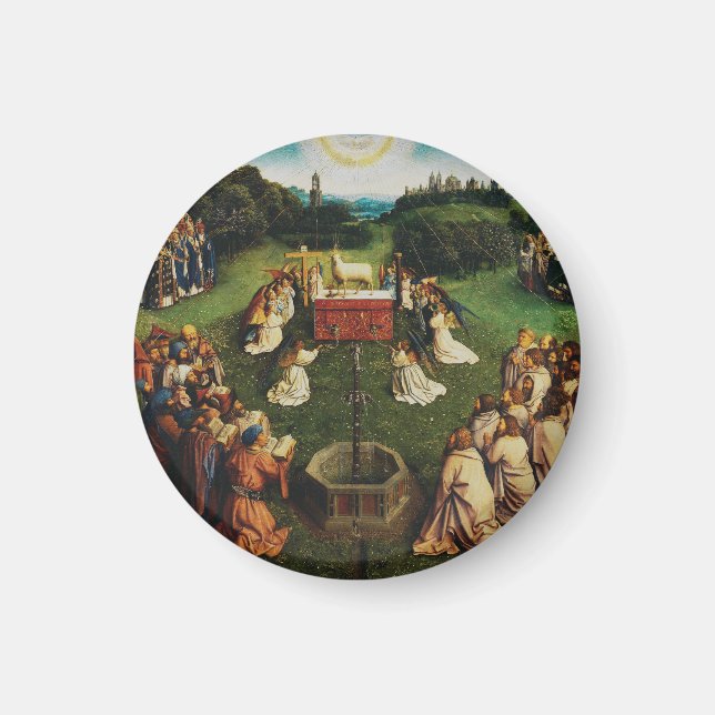 Aimant L'Adoration de l'Agneau mystique de Jan van Eyck (Devant)