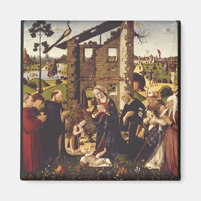 Aimant L'Adoration par Biagio d'Antonio Art Médiéval (Devant)