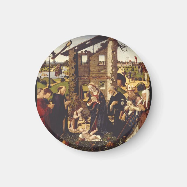 Aimant L'Adoration par Biagio d'Antonio Art Médiéval (Devant)
